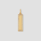 Personalized Luxe Narrow Classic Dog Tag in 18K Yellow Gold
