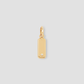 Personalized Mini Dog Tag with Diamond 18K Yellow Gold