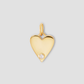 Personalized Medium Heart 1 Letter and Diamond in 18K Yellow Gold