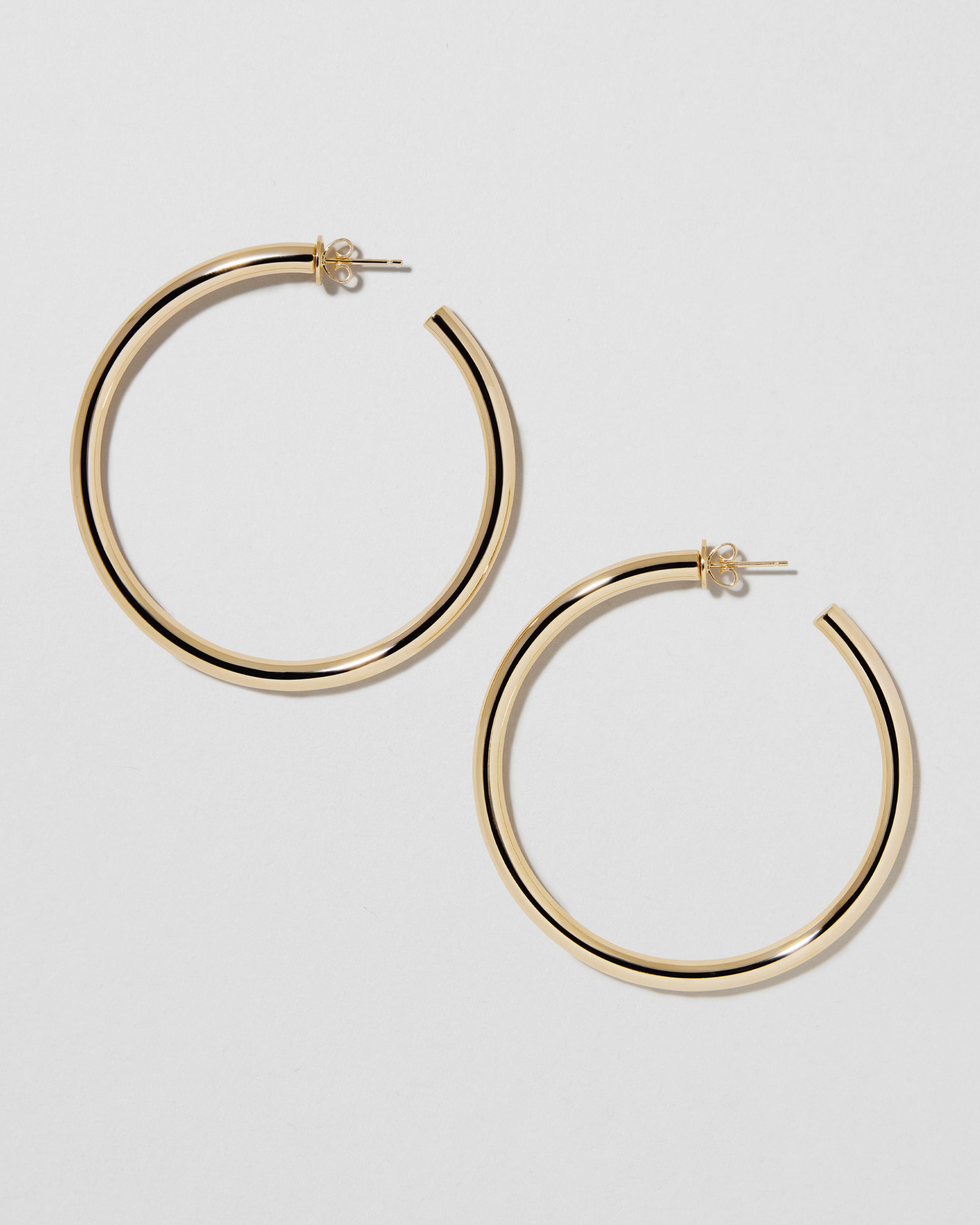 Jennifer Fisher - 2'' Fine Lilly Baby Hoops - Yellow Gold