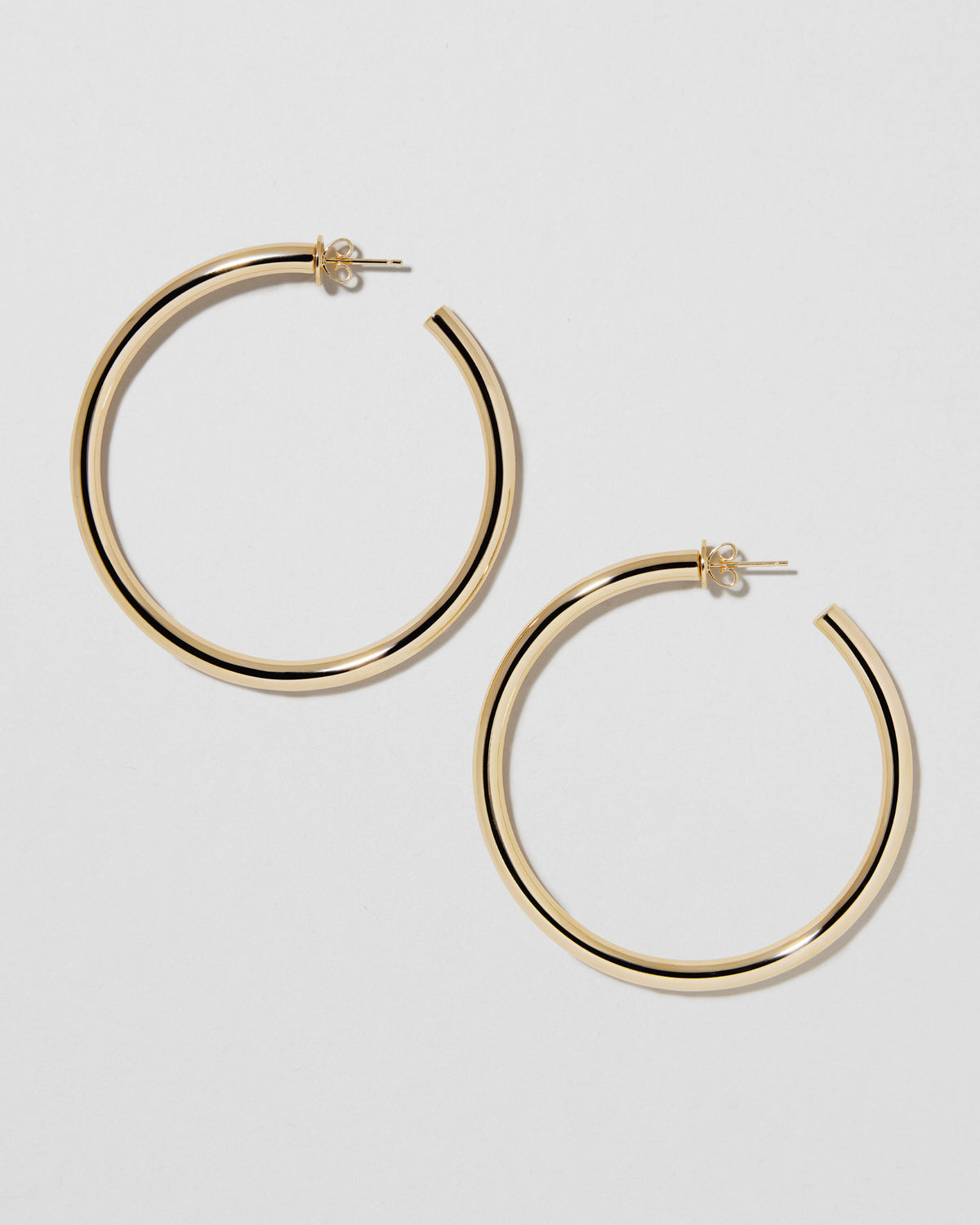 Jennifer Fisher - 2'' Fine Lilly Baby Hoops - Yellow Gold