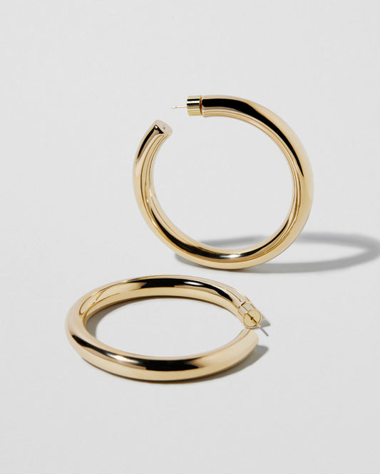 Jennifer Fisher - 2'' Kevin Hoops - Yellow Gold