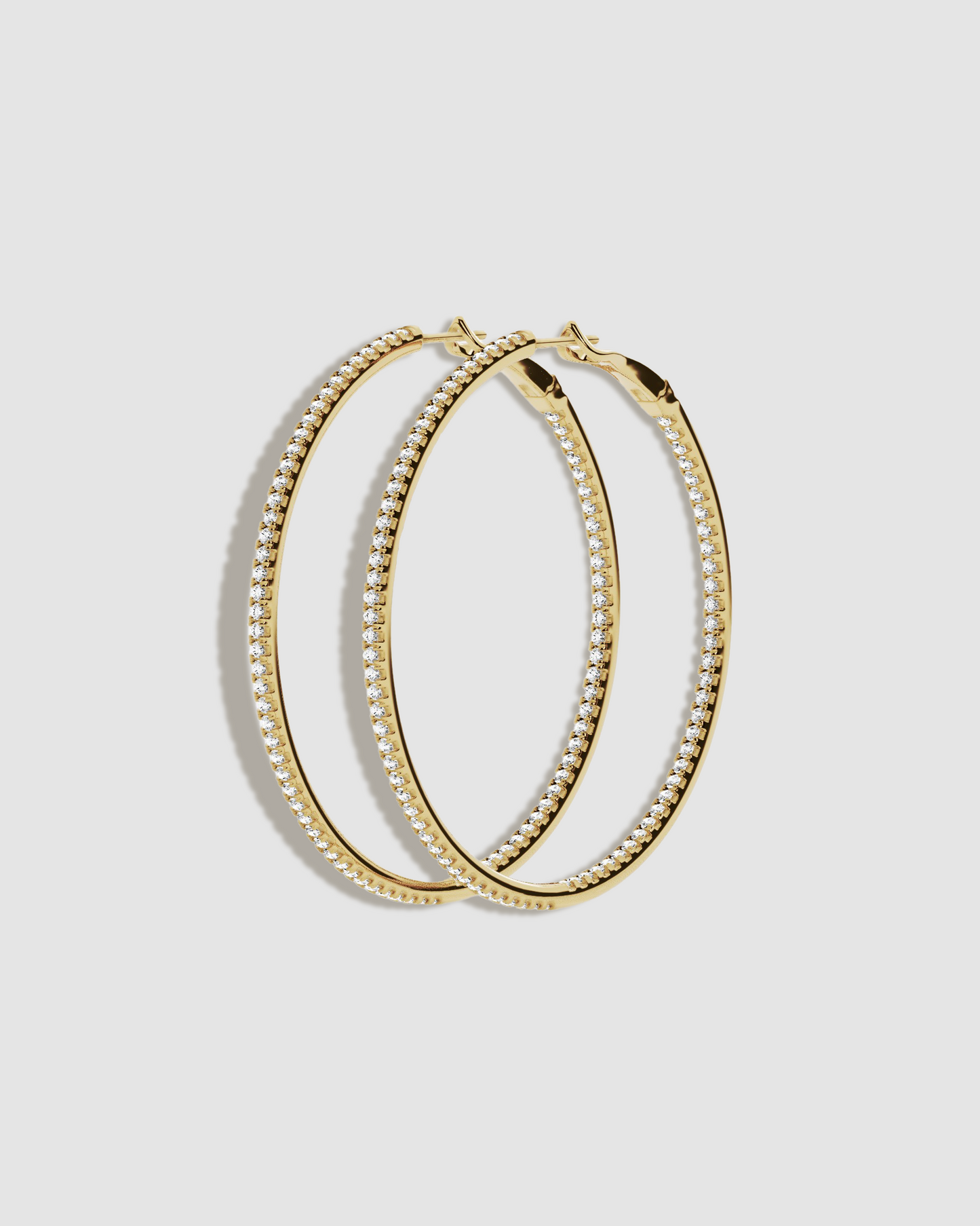 2" diamond hoops at an angle