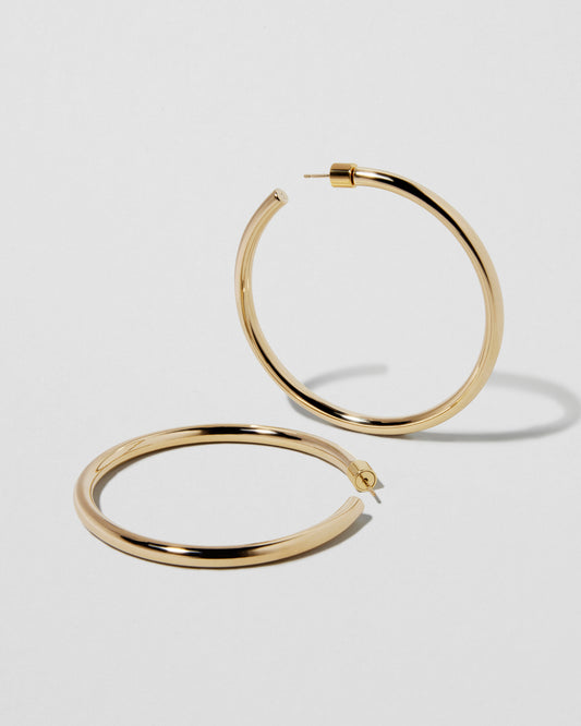 Jennifer Fisher - 2'' Lilly Hoops - Yellow Gold