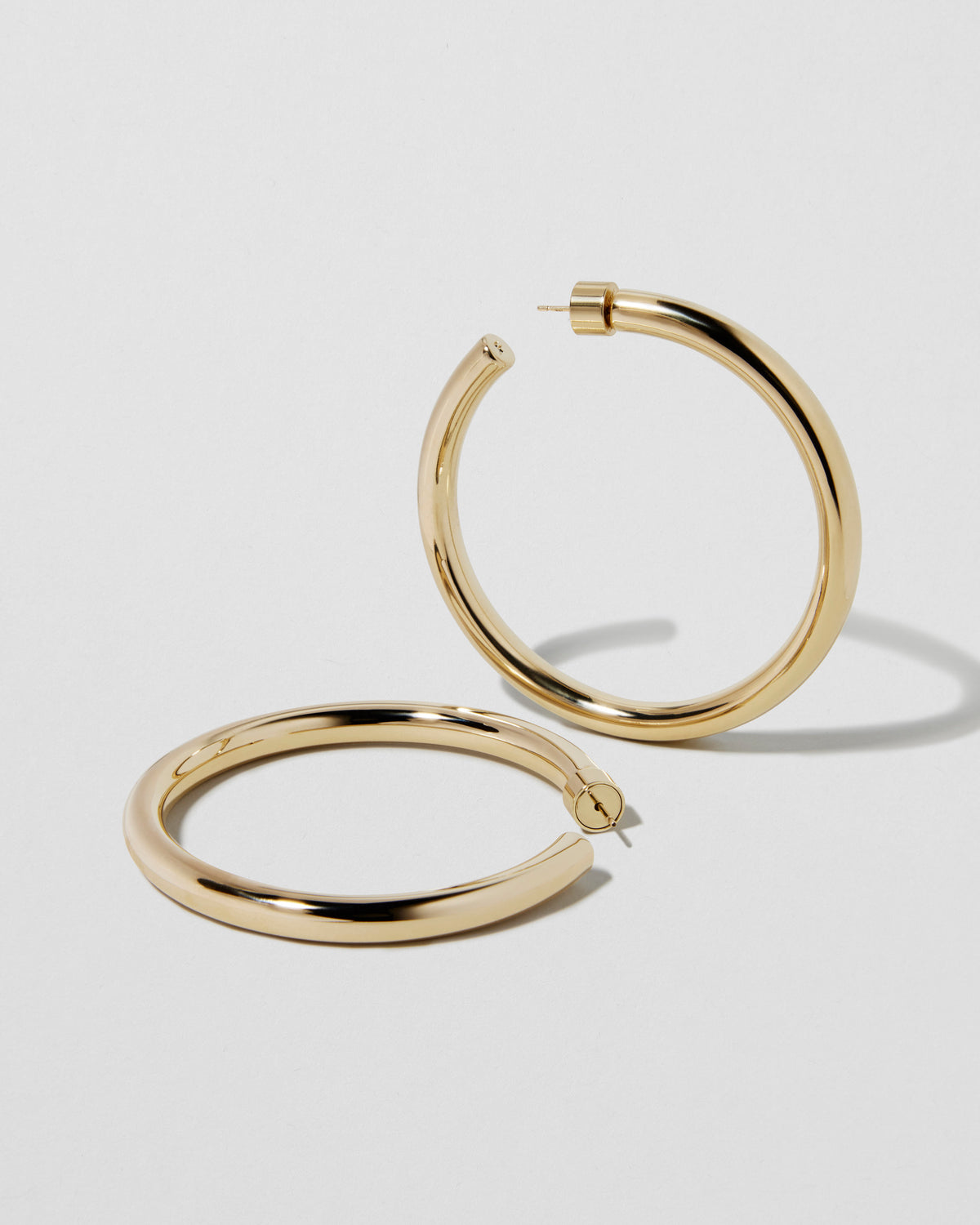 2" Natasha Hoops gold earring - side view | hoop earrings