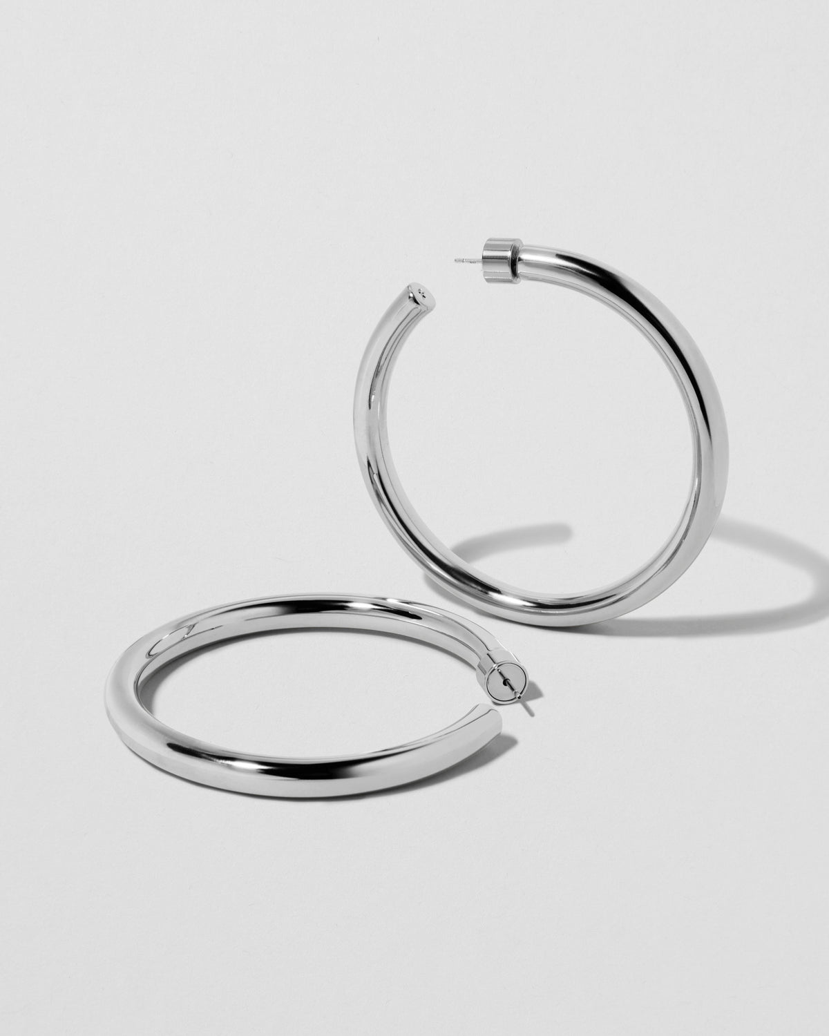 2" Natasha Hoops gold earring - front view | hoop earrings