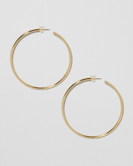 2" Fine Thread Hoops in 14K Yellow Gold