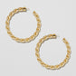 Jennifer Fisher - 2'' Twisted Lilly Hoop - Yellow Gold