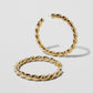 Jennifer Fisher - 2'' Twisted Lilly Hoop - Yellow Gold