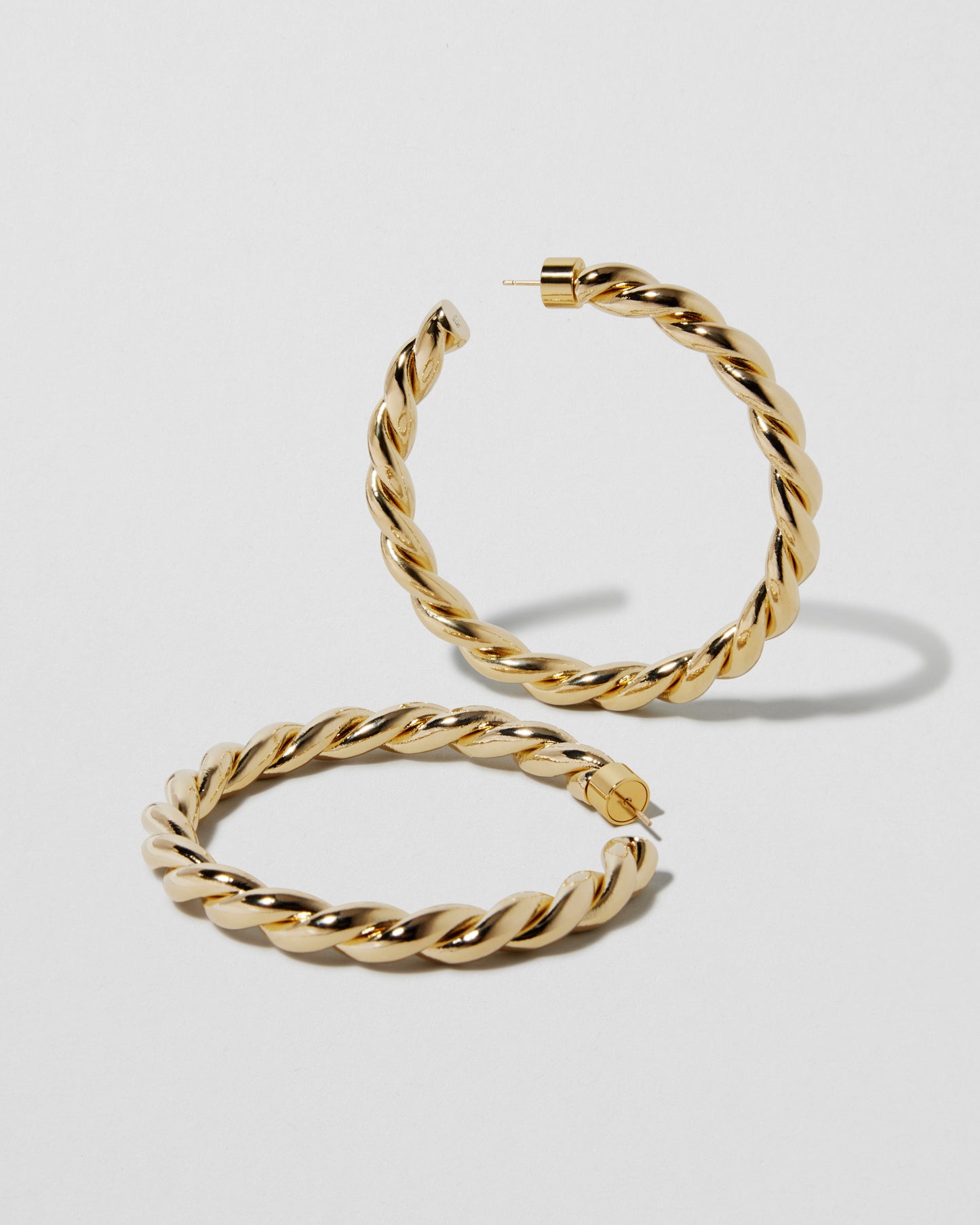 Jennifer Fisher - 2'' Twisted Lilly Hoop - Yellow Gold