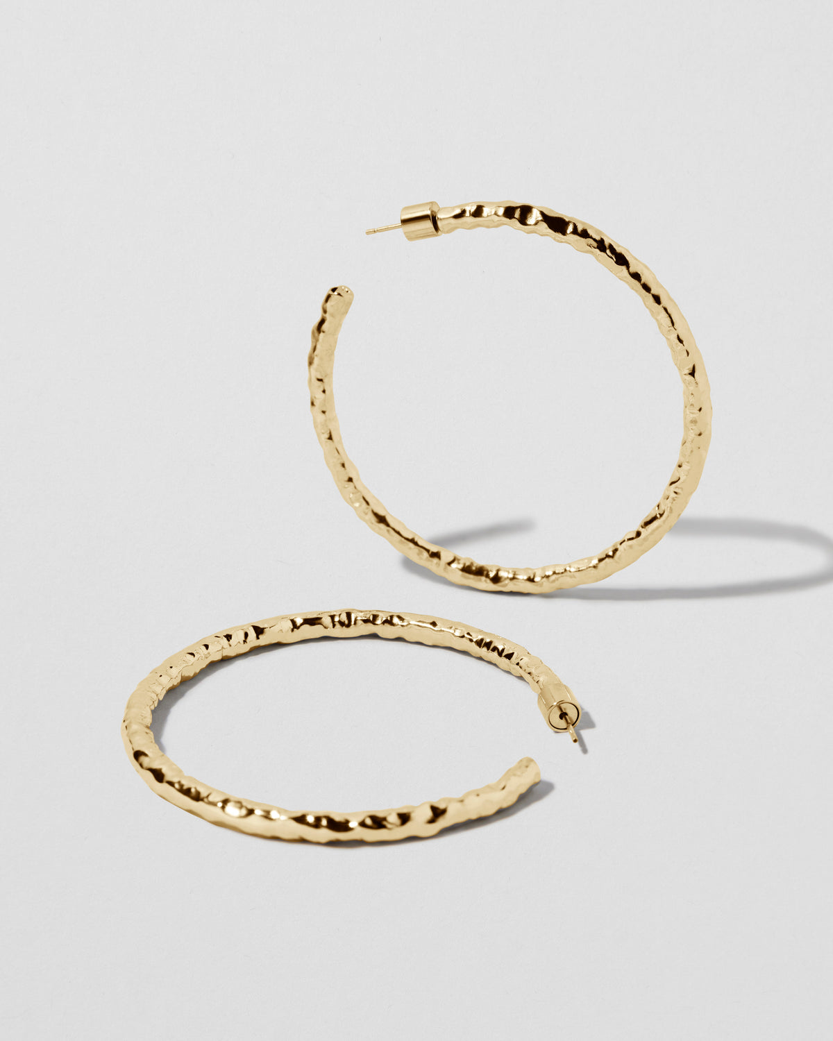 2" Hailey Hoops earring - styled on model | gold hoop earrings