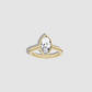 Marquise shaped diamond on a gold band