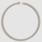 Flat image of tennis necklace with open clasp