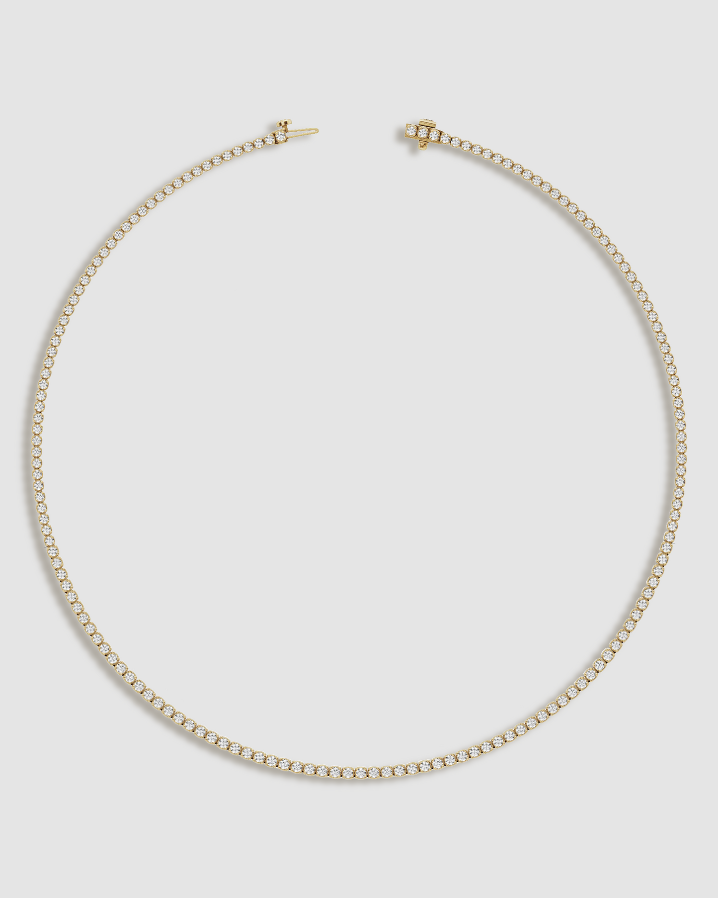 image of tennis necklace with open clasp