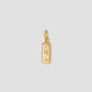Minimal Block Number Dog Tag in 18K Yellow Gold