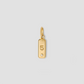 Minimal Block Number Dog Tag in 18K Yellow Gold
