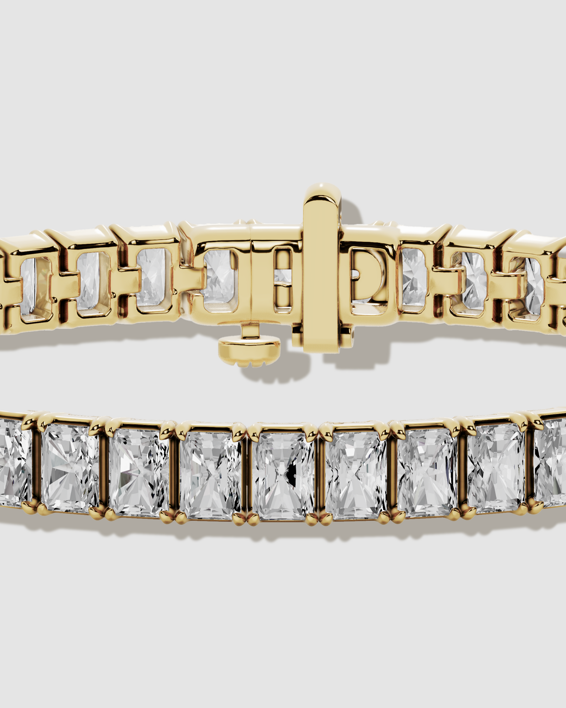 Rectangle shaped diamond bracelet