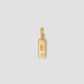 Minimal Block Letter Dog Tag in 18K Yellow Gold