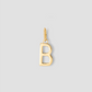 Minimal Block Letter Charm in 14K Yellow Gold
