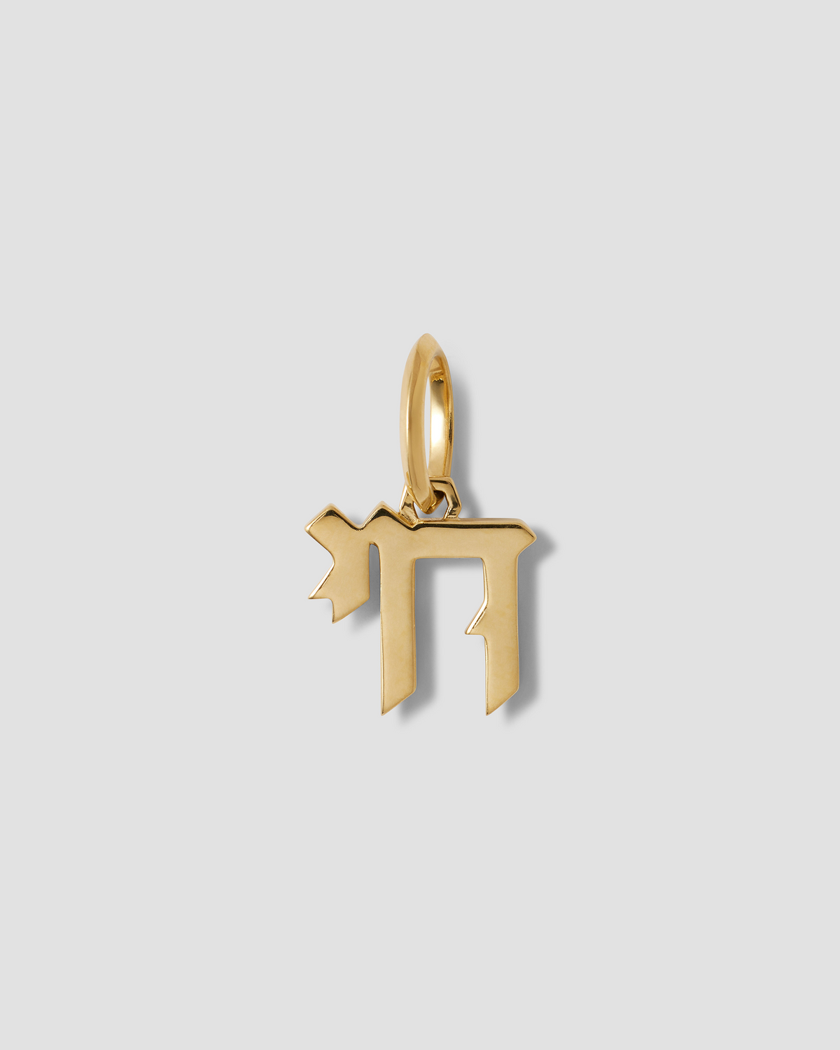 Chai Charm gold charm - front view | charm necklaces