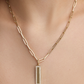 Luxe Narrow Classic Dog Tag in 18K Yellow Gold