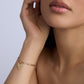 Medium Heart 1 Letter and Diamond in 18K Yellow Gold