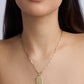 Emerald Shield with Pave White Diamonds
