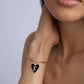 Large Gold Border Enamel Heart With Letter