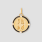 Personalized Circle Charm Homecoming Edition in 18K Yellow Gold