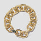 Closed bracelet on grey background. 