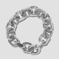 Closed bracelet on grey background. 