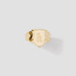 Mini Classic Shield Ring with Pave White Diamonds