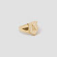 Mini Classic Shield Ring with Pave White Diamonds