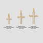 Small Royal Cross with Pavé White Diamonds