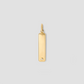 Beveled Dog Tag in 18K Yellow Gold
