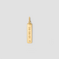 Personalized Beveled Dog Tag in 18K Yellow Gold