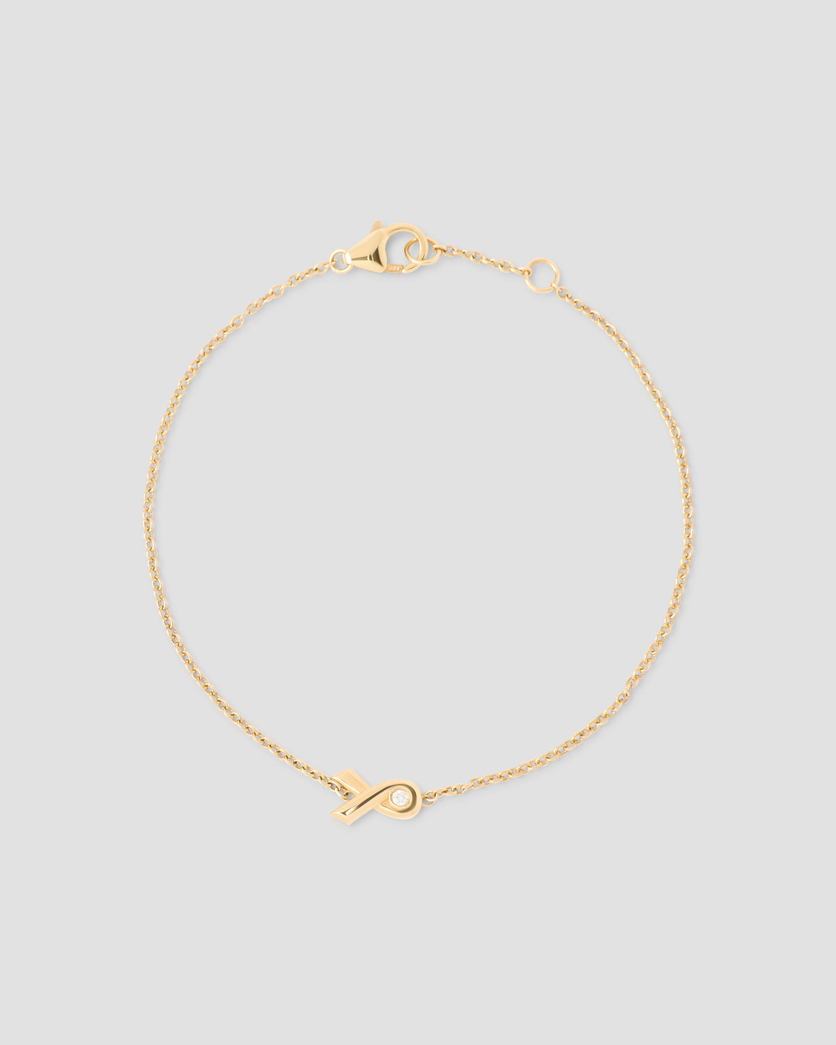 Breast Cancer Awareness bracelet - front view | gold bracelets for women