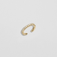 Ear Cuff with Pave White Diamonds in 18K Yellow Gold