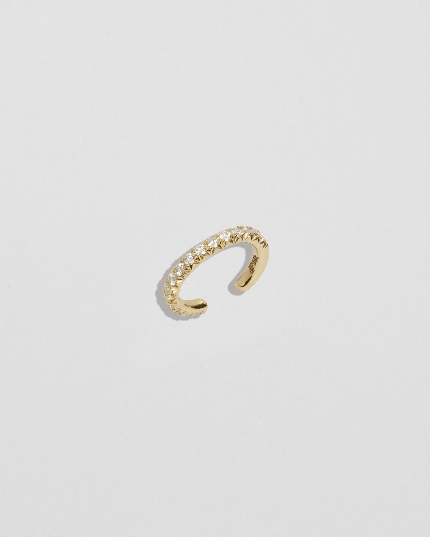Ear Cuff with Pave White Diamonds in 18K Yellow Gold