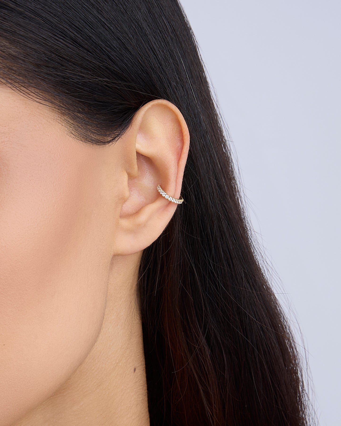 Pavé Diamond Ear Cuff in 18K Yellow Gold