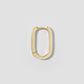18k Elongated Link Huggie
