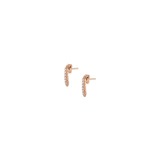 ESSENTIAL PIN EARRINGS WITH PAVÉ WHITE DIAMONDS
