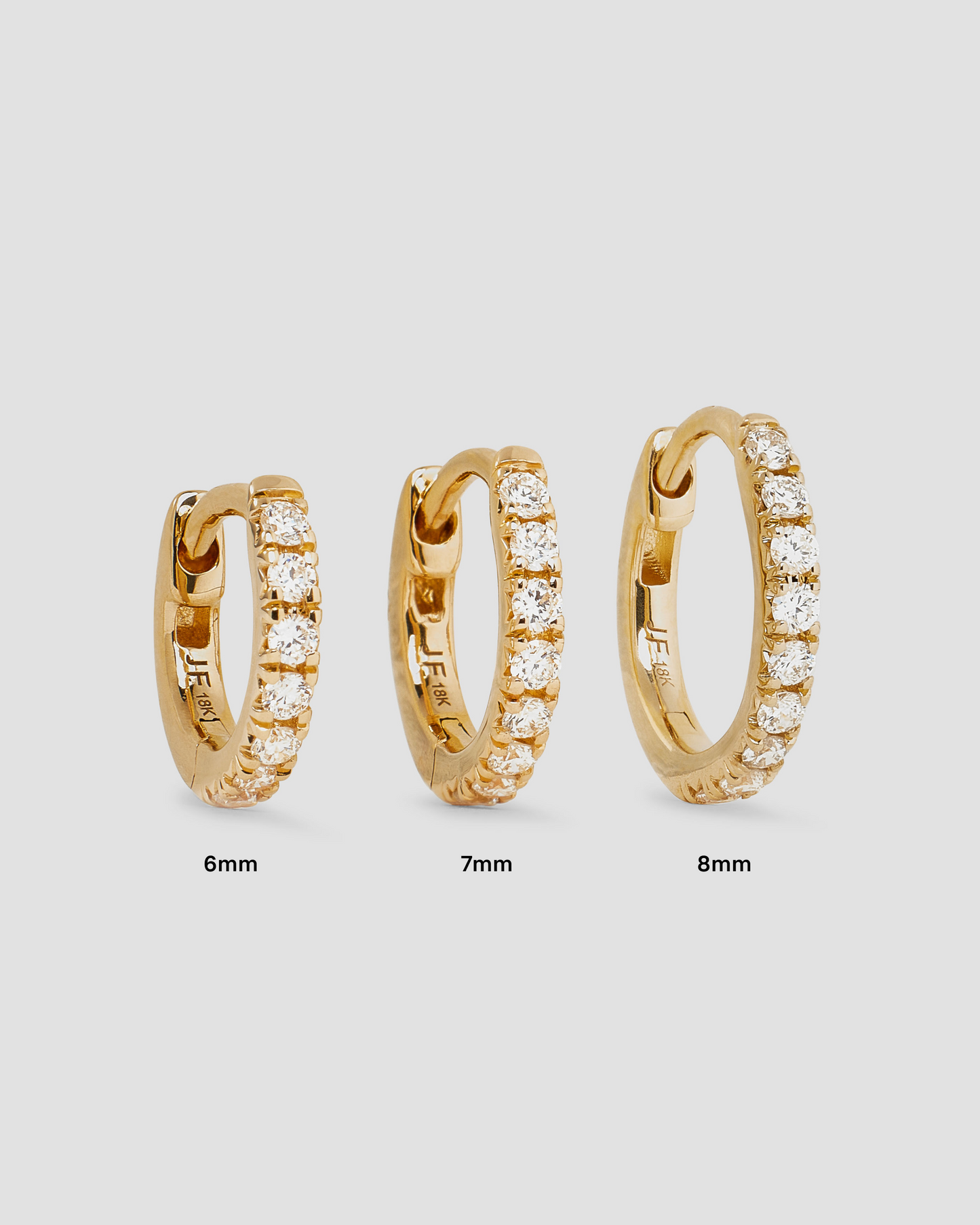 18K Essential Pavé Tiny Huggie