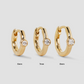 18K Essential Single Stone Tiny Huggie