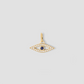 Evil Eye Charm in 18K Yellow Gold