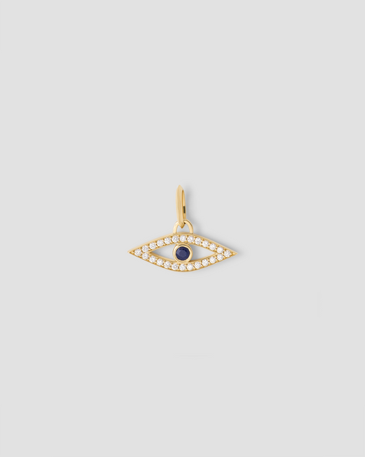 Evil Eye Charm in 18K Yellow Gold