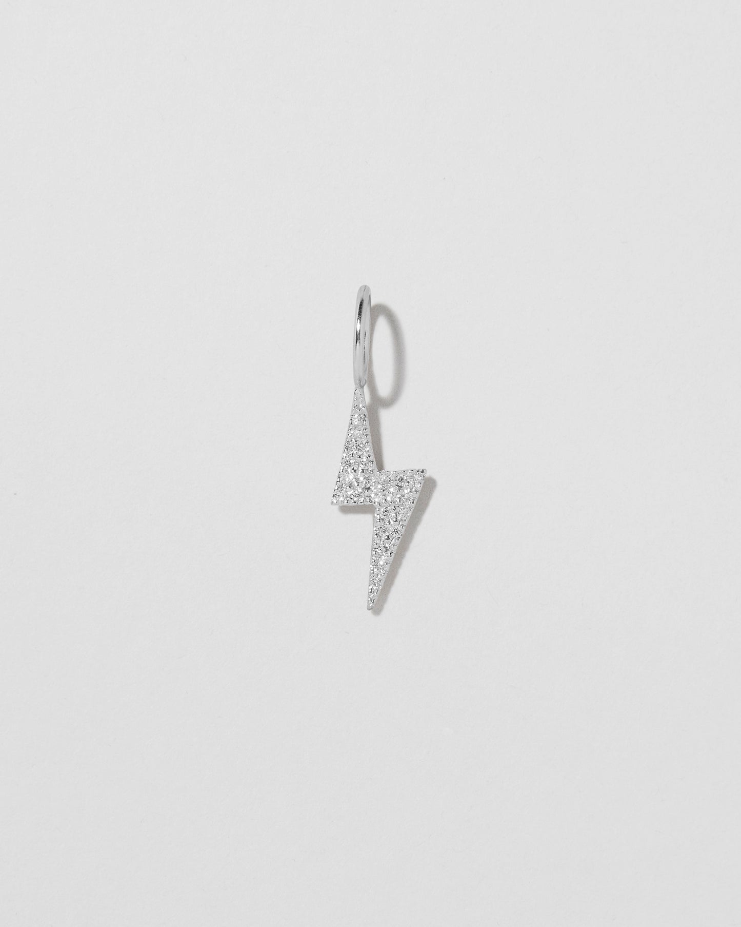 Jennifer Fisher - Extra Small Lightning Bolt with Pave White Diamonds - White Gold