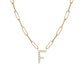 Floating Diamond Minimal Block Letter Pendant - 18K Yellow Gold