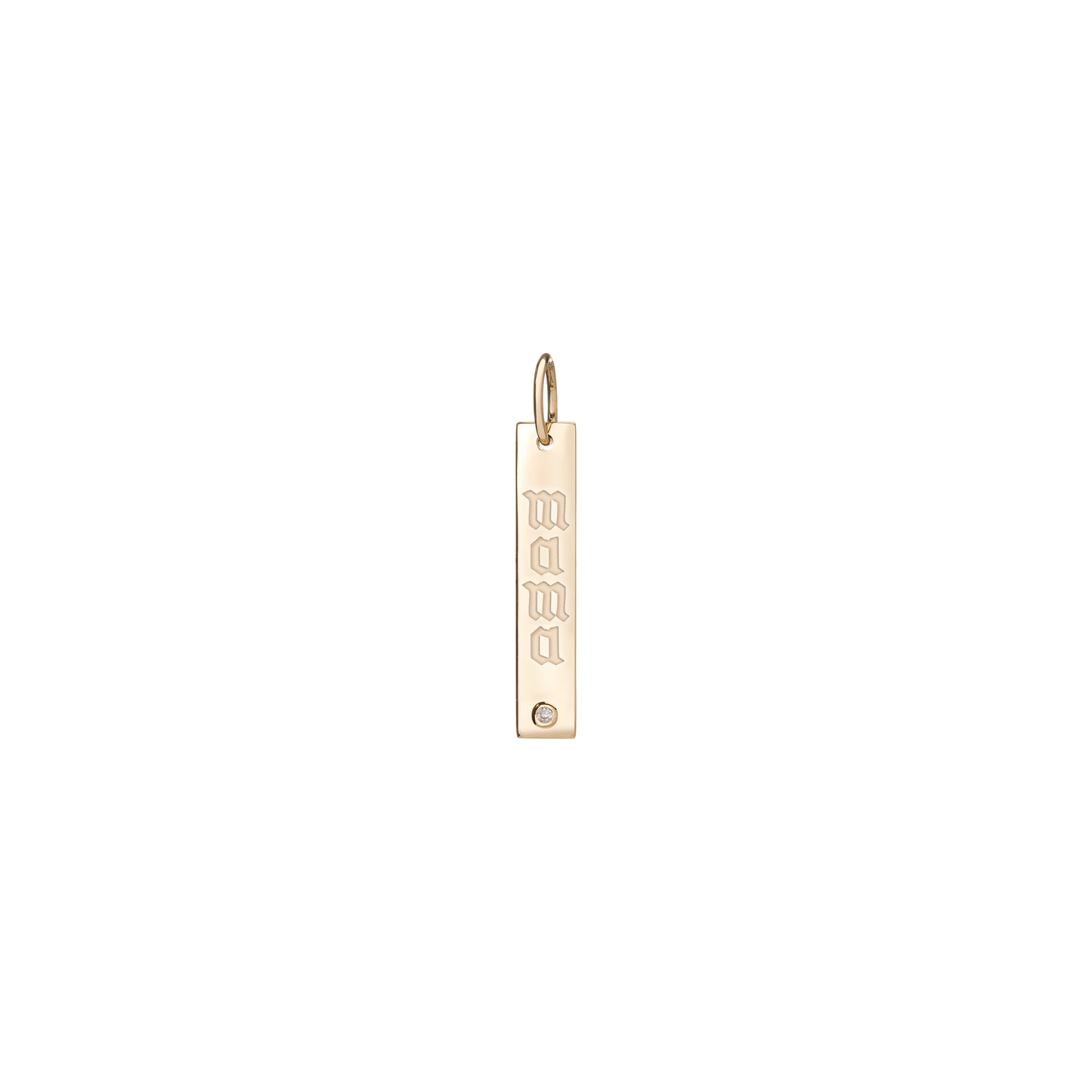 Narrow Mini Diamond Dog Tag