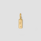 Minimal Block Letter Dog Tag in 18K Yellow Gold